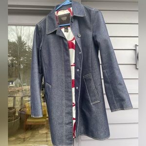 Coach denim trench coat